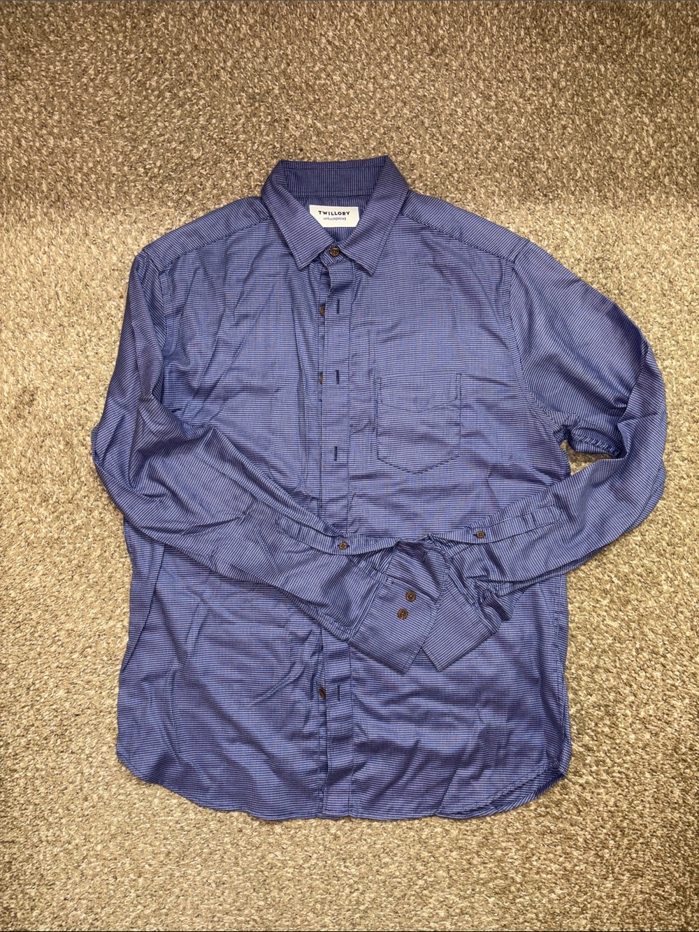 Tailored Blue Men's Dress Shirt (M-L) by Twillory